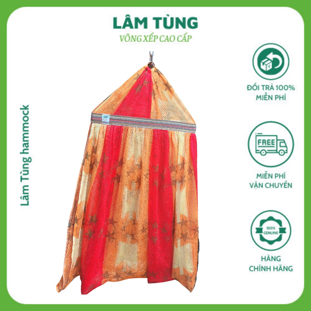 Võng lưới in hình Thổ cẩm Ngôi sao màu cam xuất khẩu Hàn Quốc⚡FREESHIP⚡