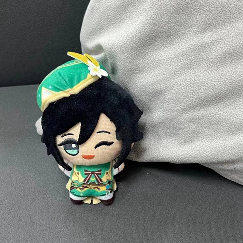 Móc Khóa Búp Bê Nhồi Bông Mini 10cm Genshin Va Chạm Tartaglia Zhong Li Fischl