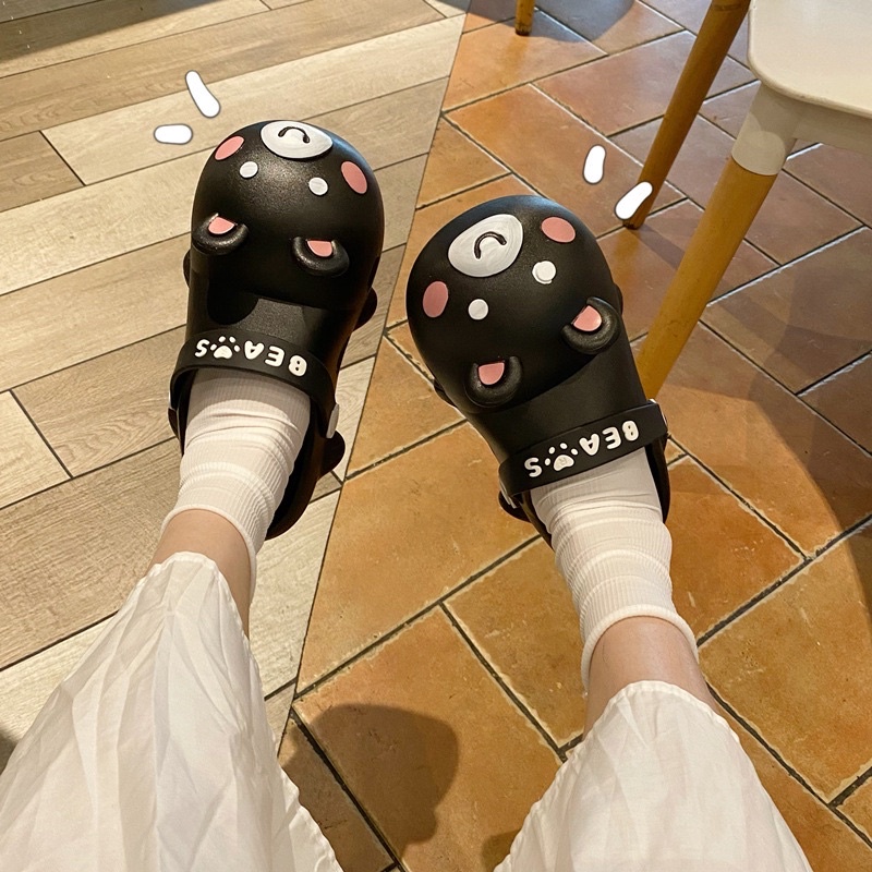 Dép sục đi trong nhà hình thú quai ngang dễ thương BINNIECUTE dạo phố, văn phòng, đi biển, du lịch