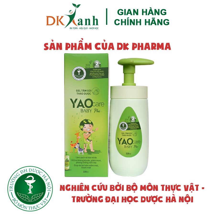 Sữa tắm thảo dược cao cấp Yaocare Baby Plus - DK Pharma - 220ml