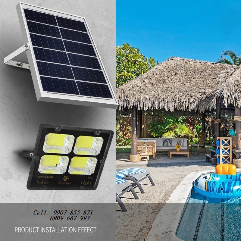 😍Đèn pha năng lượng mặt trời  loại cao cấp MAYOR WOLF 100W- 200W-300W