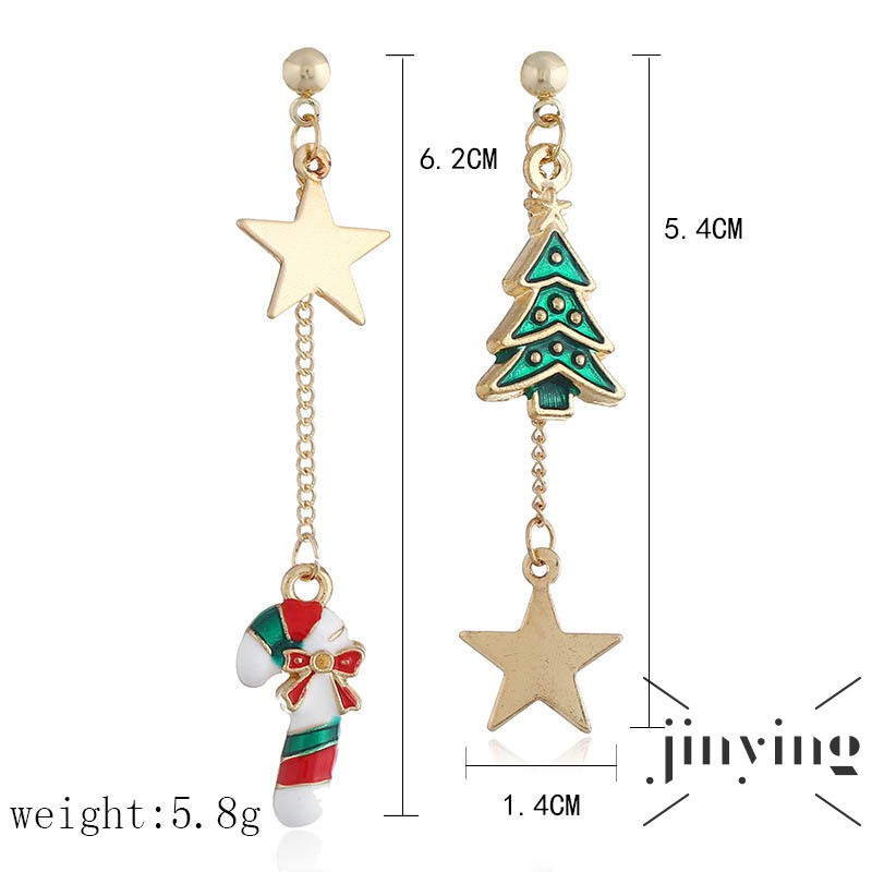 GETNOIVAS Hoa tai dáng dài phối tua rua phong cách Giáng sinh cho nữ