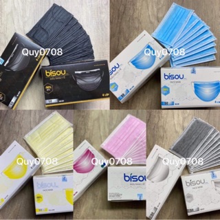 Khẩu trang y tế Bisou 4 lớp - hộp 50c