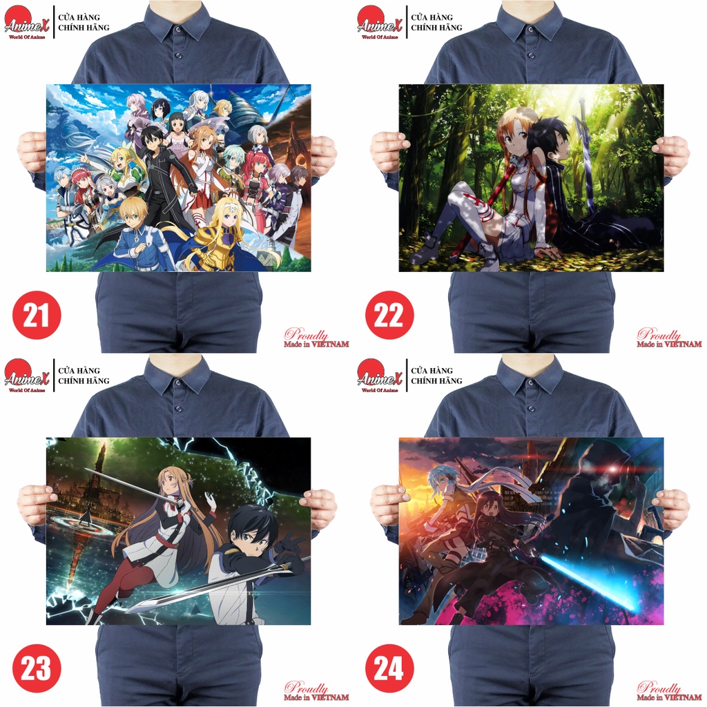 Tranh Poster Dán Tường Hình Anime Sword Art Online - SAO - Đao Kiếm Thần Vực - Áp Phích By AnimeX 21-40