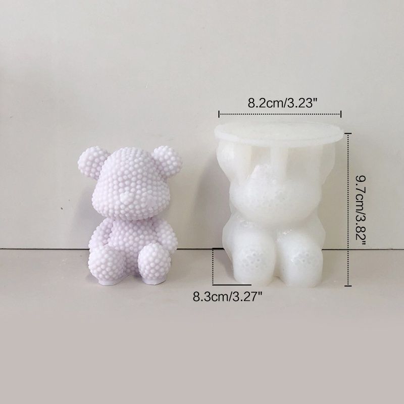 Khuôn Silicone Hình Gấu / Thỏ Ngọc Trai 3D Làm Đồ Trang Sức Thủ Công