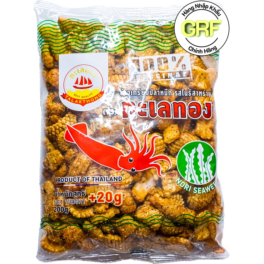 Snack Mực Thái Talaethong 2 Vị Truyền Thống/Rong Biển 220g - Hàng Nhập Thái Lan | BigBuy360 - bigbuy360.vn