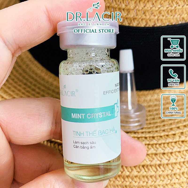 Toner Tinh Thể Bạc Hà Mint Crystal Dr.Lacir TEST Làm Sạch Da, Dưỡng Ẩm 10ml DR114