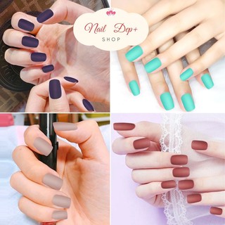 set 24 móng nhám giả khuôn vuông nhẹ nhàng , nhiều màu sắc đẹp ( tặng keo)