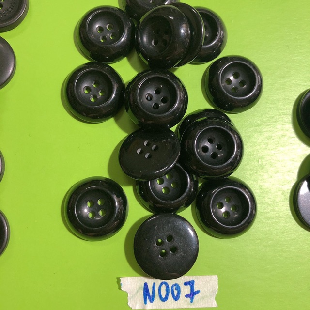 Combo 5 cúc áo,khuy áo ,nút áo đen size to N005-008