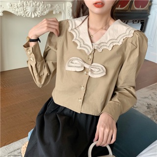 Áo sơmi ren tiểu thư ulzzang