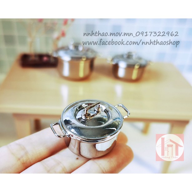 Miniature_nồi kim loại nhiều kích cỡ (1:12 1:6)