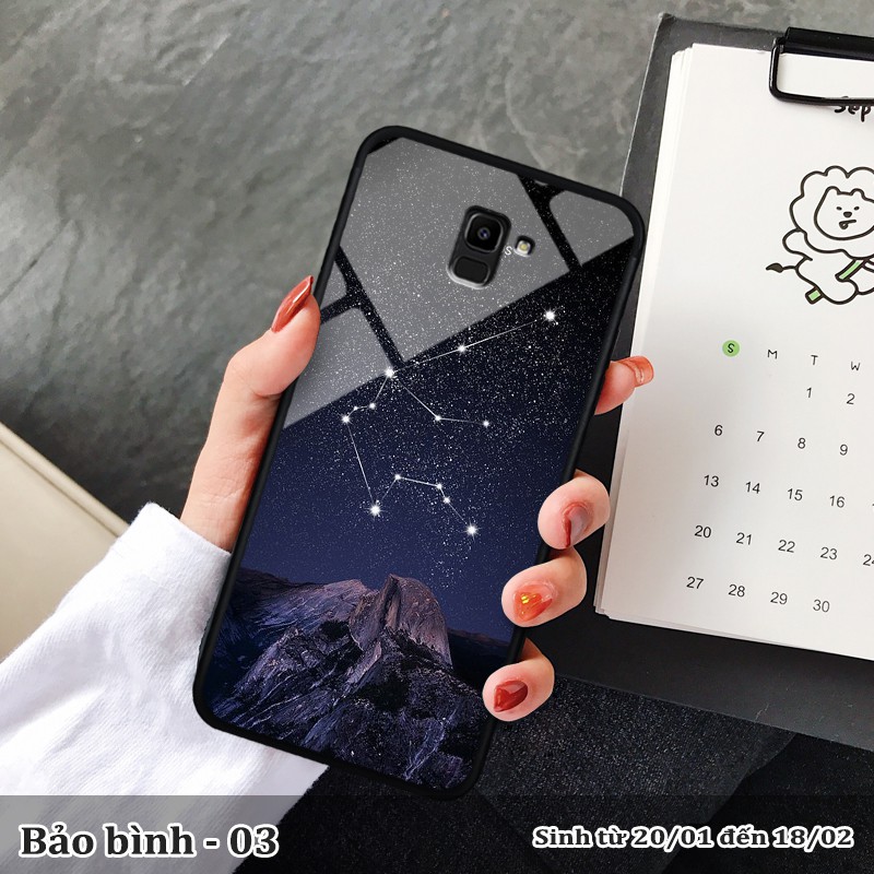 Ốp lưng kính 3D Samsung J6- cung hoàng đạo