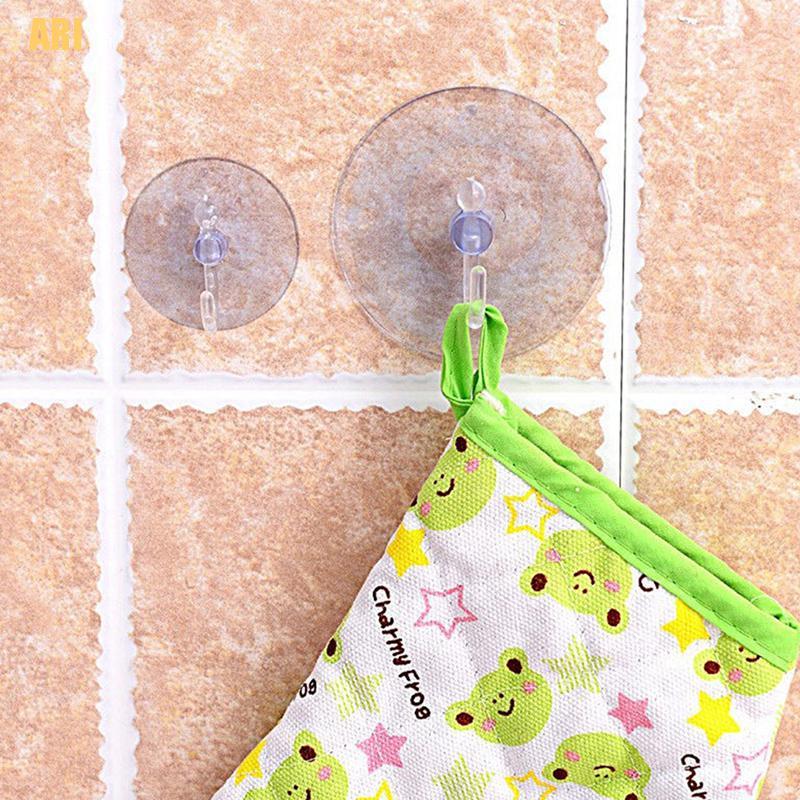 Móc Treo Đồ Dính Tường Trong Suốt Tiện Dụng Cho Phòng Tắm / Nhà Bếp