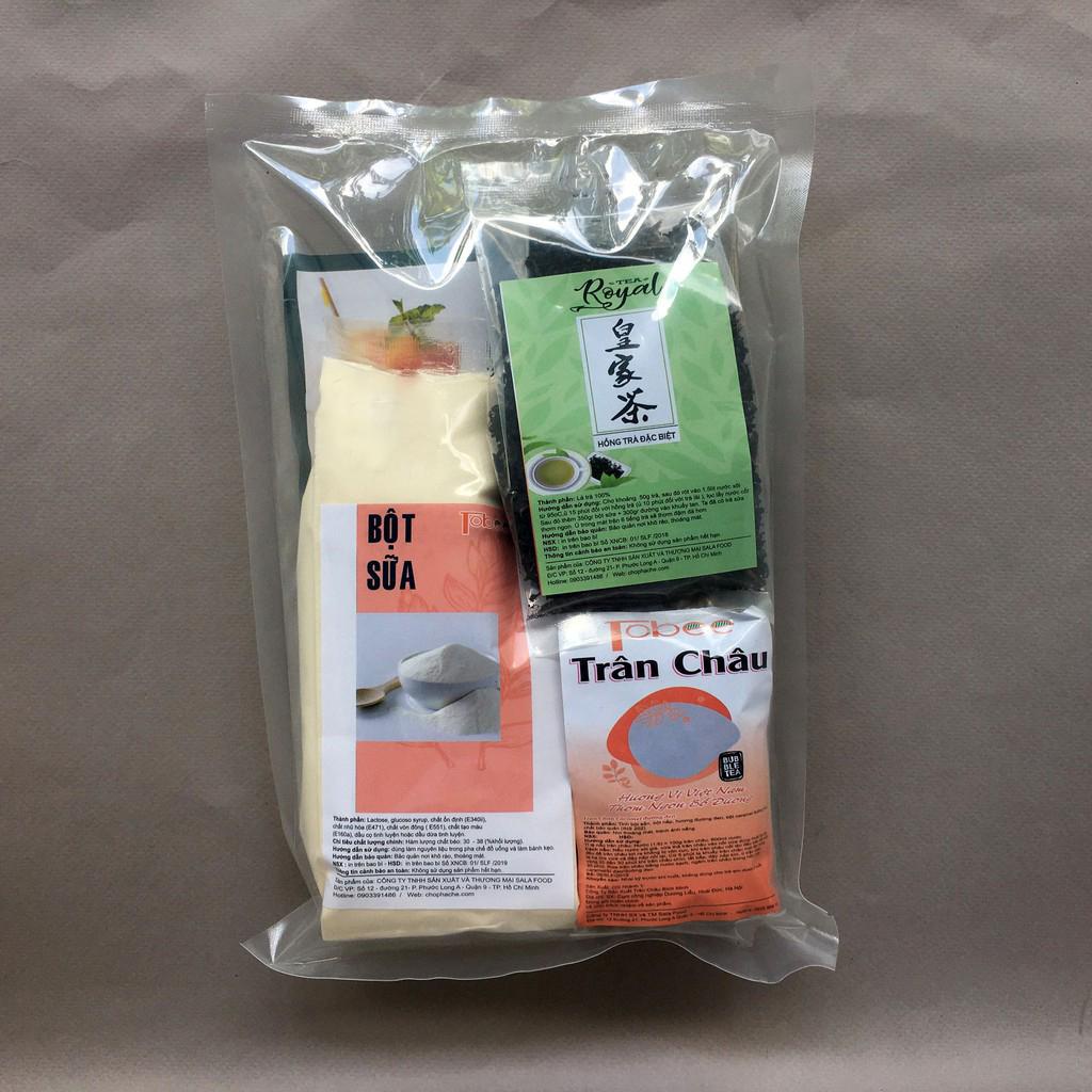 Set nguyên liệu Trà sữa Trân châu Sohala - Vị Truyền thống, Phúc Long, Thái Đỏ
