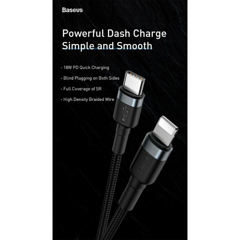 Cáp sạc nhanh &amp; truyền data tốc độ cao cho Smartphone/ Tablet / Macbook/ Laptop Type C  - Baseus Cafule C to C PD