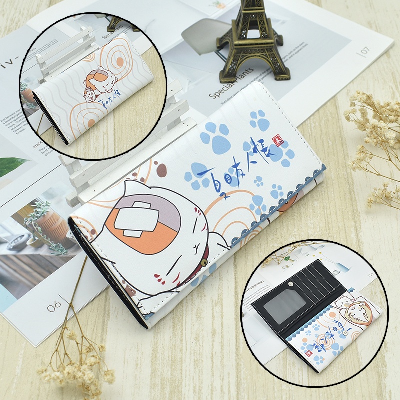 Ví Kế toán Hai Chiều Hình Mèo Hoạt Họa Natsume Cao Cấp Dành Cho Nam Nữ