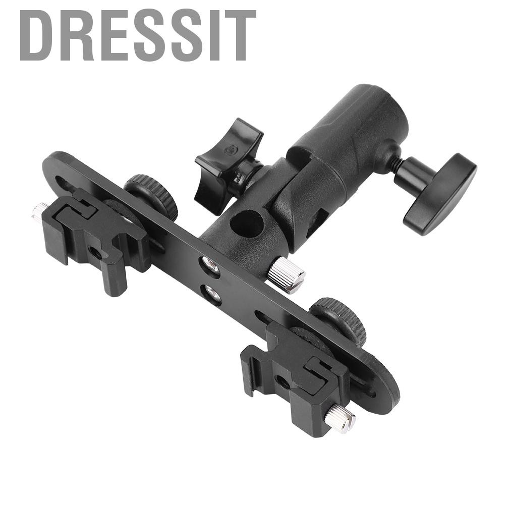 Dressit CONCON Flash Bracket Holder Dual Hot Shoe Accessories Set for DSLR Camera Speedlite GBD