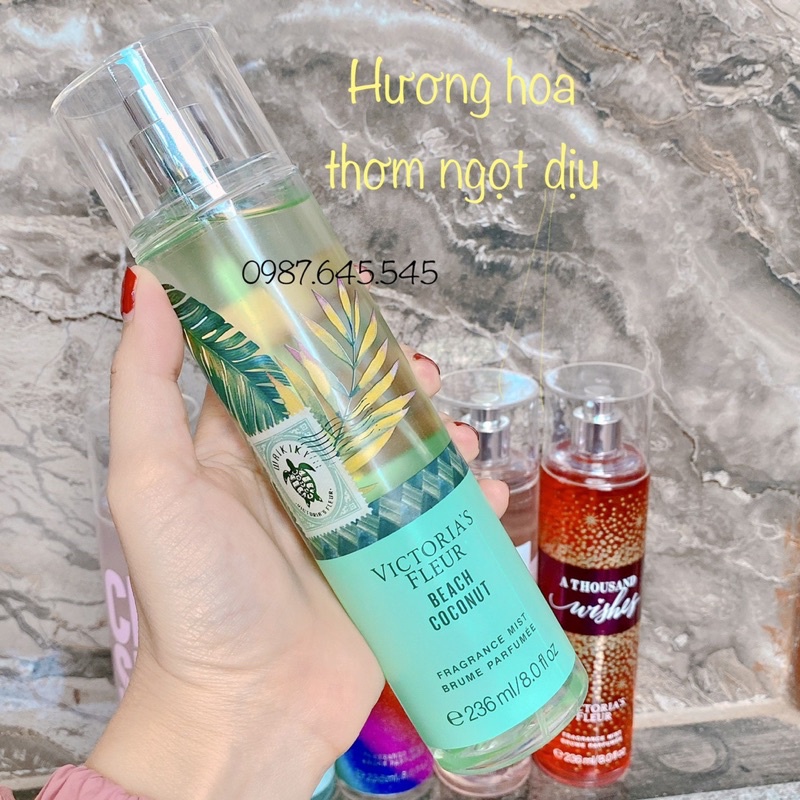 Xịt thơm nước hoa body Vic 236ML nắp trong