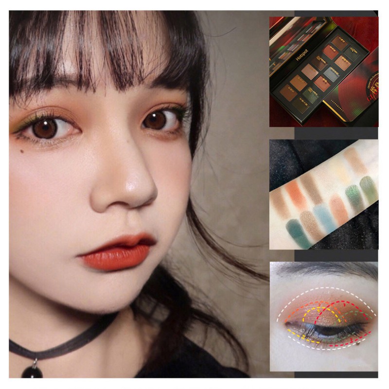 [Hàng mới về] Bảng phấn mắt 12 màu trang điểm kháng nước lâu trôi và chống nhòe phong cách Retro hiện đại