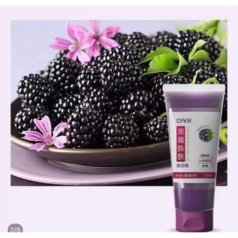 Gel Tẩy Tế Bào Da Chết Toàn Thân GINBI Chiết Xuất Từ Mâm Xôi Làm Sạch Da