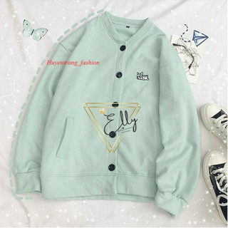 Áo khoác nỉ bomber form rộng