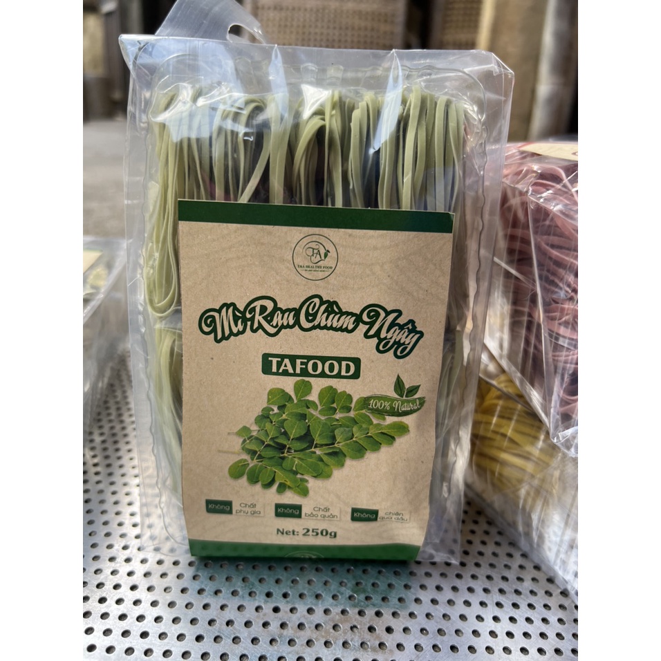 Mì Tươi Chùm Ngây Tafood Eat Clean Giảm Cân, Ăn Chay, Thực Dưỡng, Bổ Sung Vitamin, Chất Xơ, Dễ Tiêu Hóa 250g