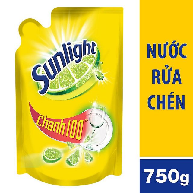 Túi Nước rửa chén Sunlight Chanh 100 ( túi 750g )