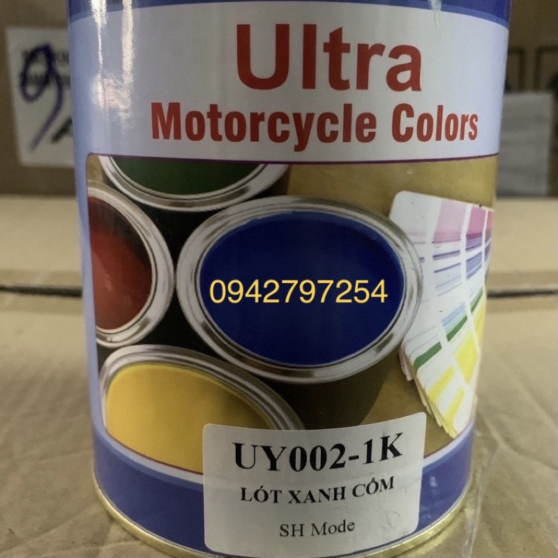 Sơn xe máy Honda SH Mode màu Xanh cốm UY002-1K và UY002-2K Ultra Motorcycle Colors