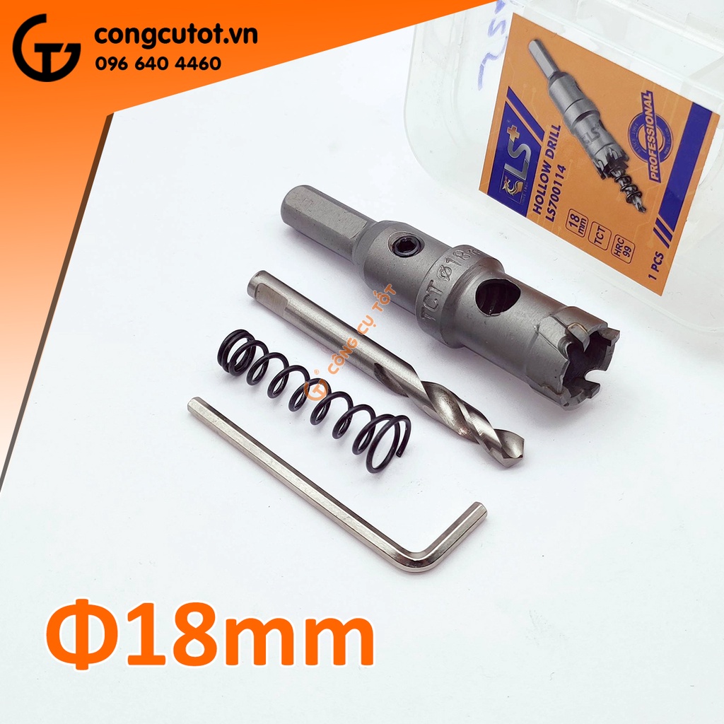 Mũi khoét sắt inox hợp kim (Ø16-Ø60mm) LS+