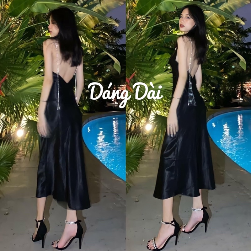 Đầm Body Lụa Satin Ngắn Dây Xoàn Hack Dáng Nhiều Màu Dự Tiệc Sexy Phong Cách Hàn Quốc DB.FISHY