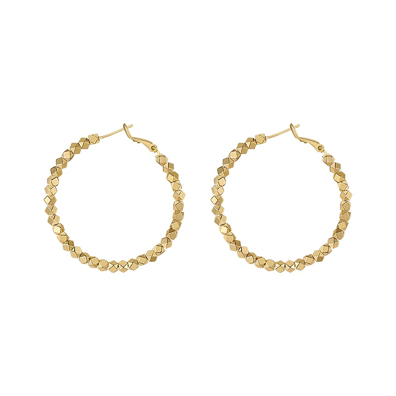 Bông Tai Mạ BạC HìNh TròN ĐíNh Đá Xinh XắN