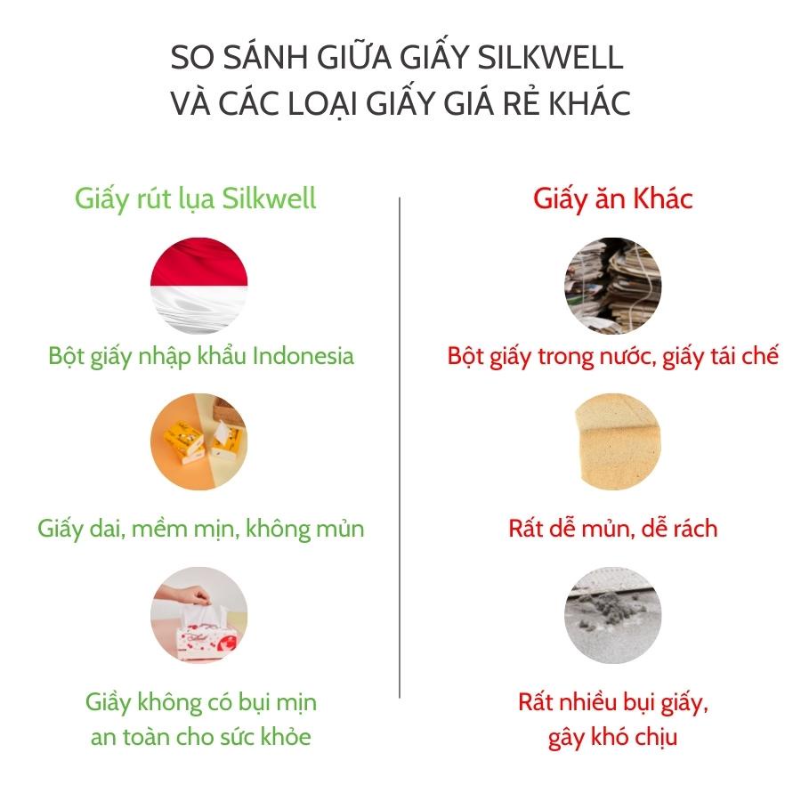 Giấy ăn rút SilkWell hàng đủ, 280 tờ mềm mại