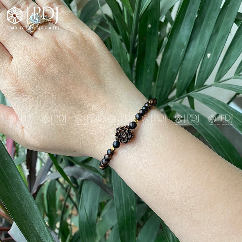 Vòng Trầm Sánh Hoa Sen, Bi - SP000304 - Trang sức PDJ