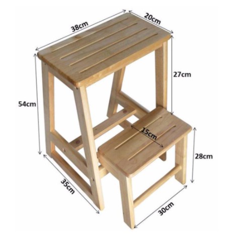Ghế 2 Tầng Thắp Nhang - Gỗ Đức Thành - GuBa Kích Thước 38 x 48 x 54 cm