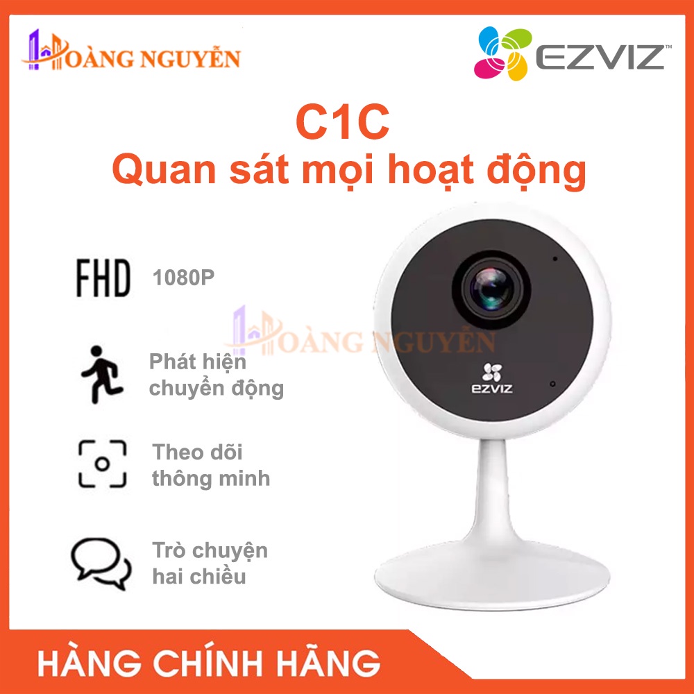 [NHÀ PHÂN PHỐI] Camera Ezviz C1C 1080p Wifi Đàm Thoại 2 Chiều - Hỗ Trợ Tầm Nhìn Ban Đêm, Tích Hợp Thẻ Nhớ, Hồng Ngoại | WebRaoVat - webraovat.net.vn