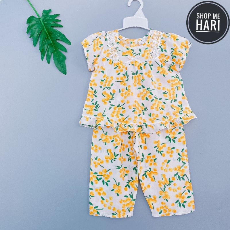 Bộ tole quần dài tay búp bé gái.