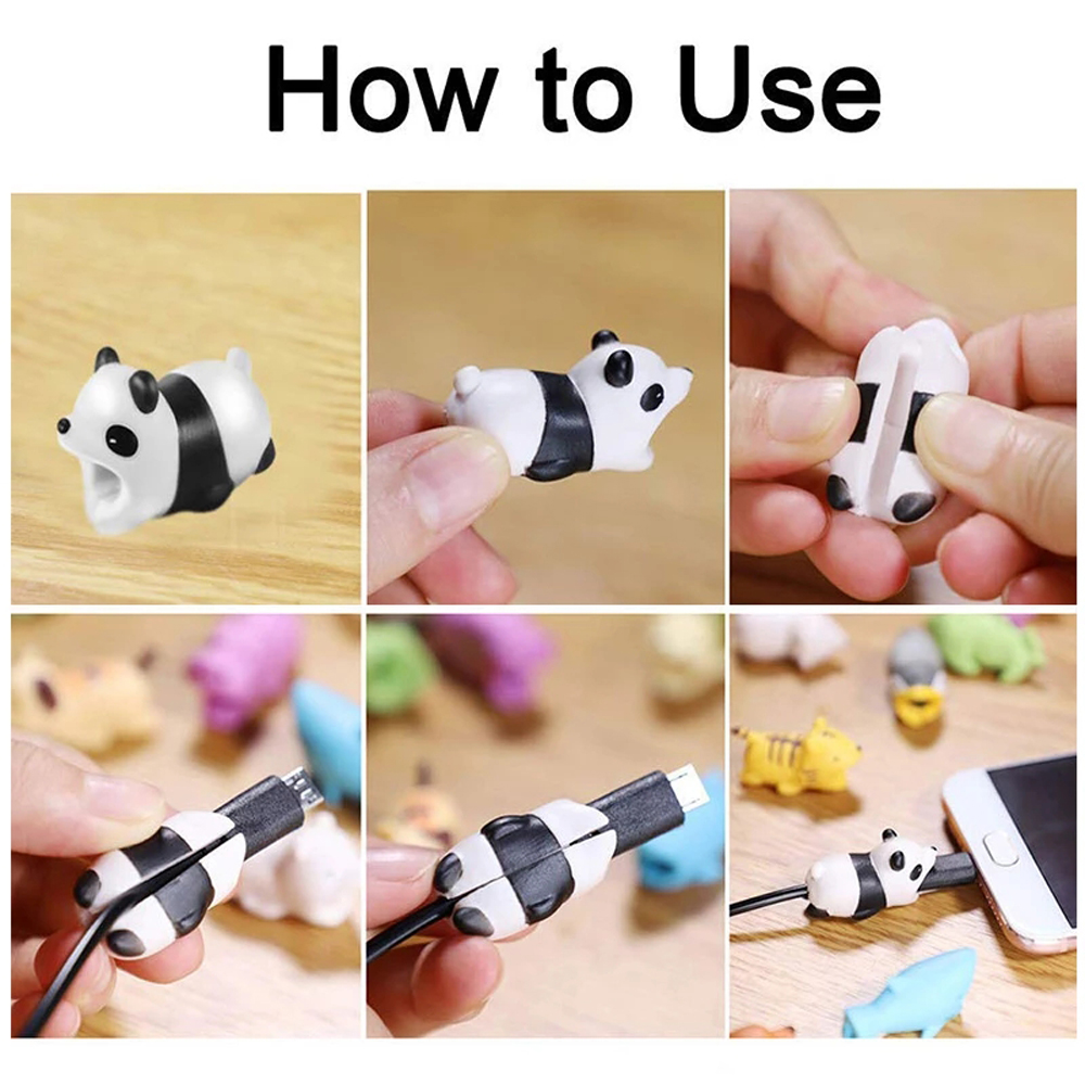 Phụ kiện bảo vệ đầu dây cáp hình động vật xinh xắn