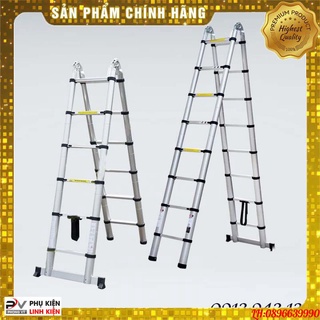 Thang nhôm rút chữ A Anita cao cấp dài 2.5m - Tổng độ dài 5 m