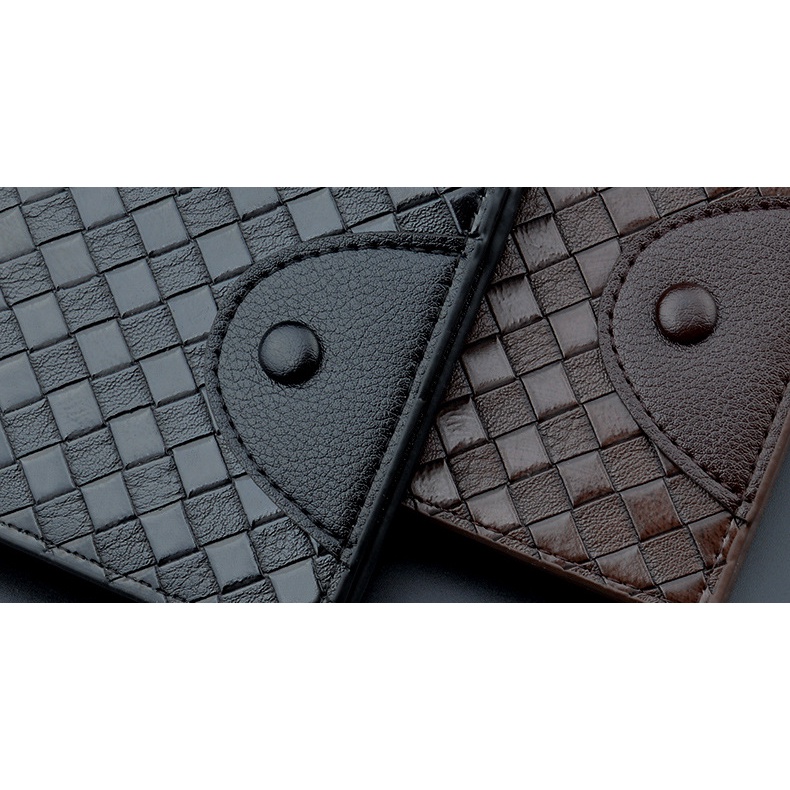 Ví nam đẹp kiểu ví ngang Hàn Quốc Chất Liệu Da PU Cao Cấp da mềm nhiều ngăn có ngăn kéo Trong