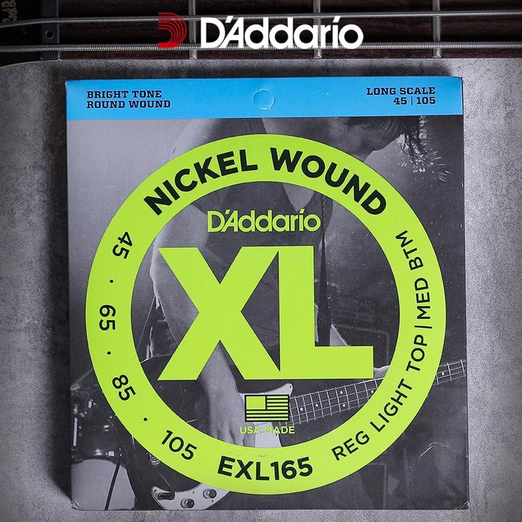 Bộ dây đàn D'Addario EXL170 165 cho đàn bass điện 4 dây