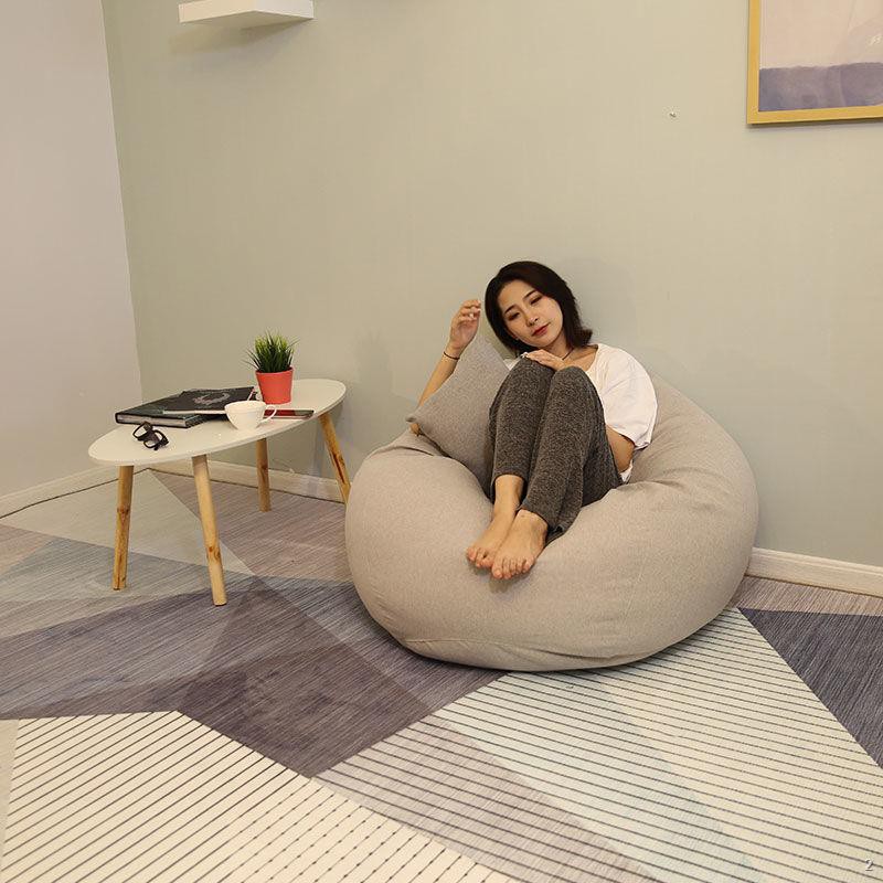 ☒▫✵ghế lười tatami Căn hộ đơn nhỏ bean bag sofa lưới sáng tạo ban công phòng ngủ màu đỏ thư giãn