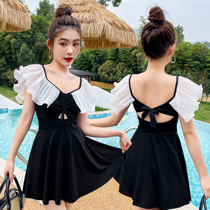 đẹp váy đồ bơi hàn quốc 1 mảnh cho nữ liền thân set học sinh đồ tắm biển nữ đồ đi biển nữ một mảnh sexy hoa kín đáo hở lưng Bộ Đồ Bơi Một Mảnh Kiểu Dáng Mới Thời Trang 2022 Cho Nữ
