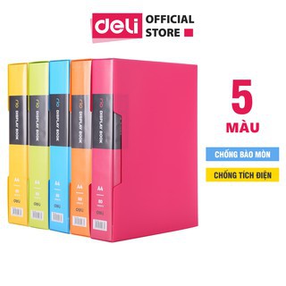 Bìa file lá A4 nhiều màu - 20/40/60/80/100 lá - Deli/Double A