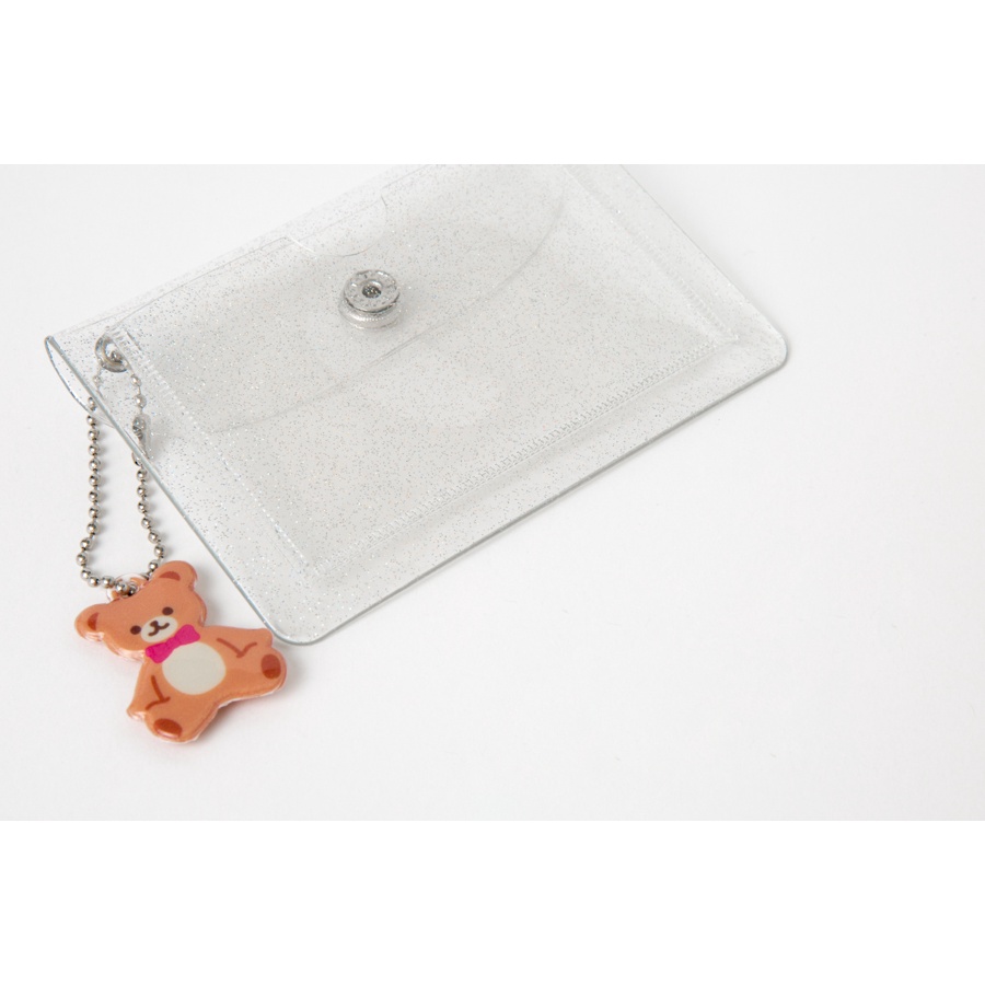 Túi Đựng Thẻ ARTBOX Hàn Quốc Gắn Móc Khóa Hình Chú Gấu Teddy Chất Liệu PVC
