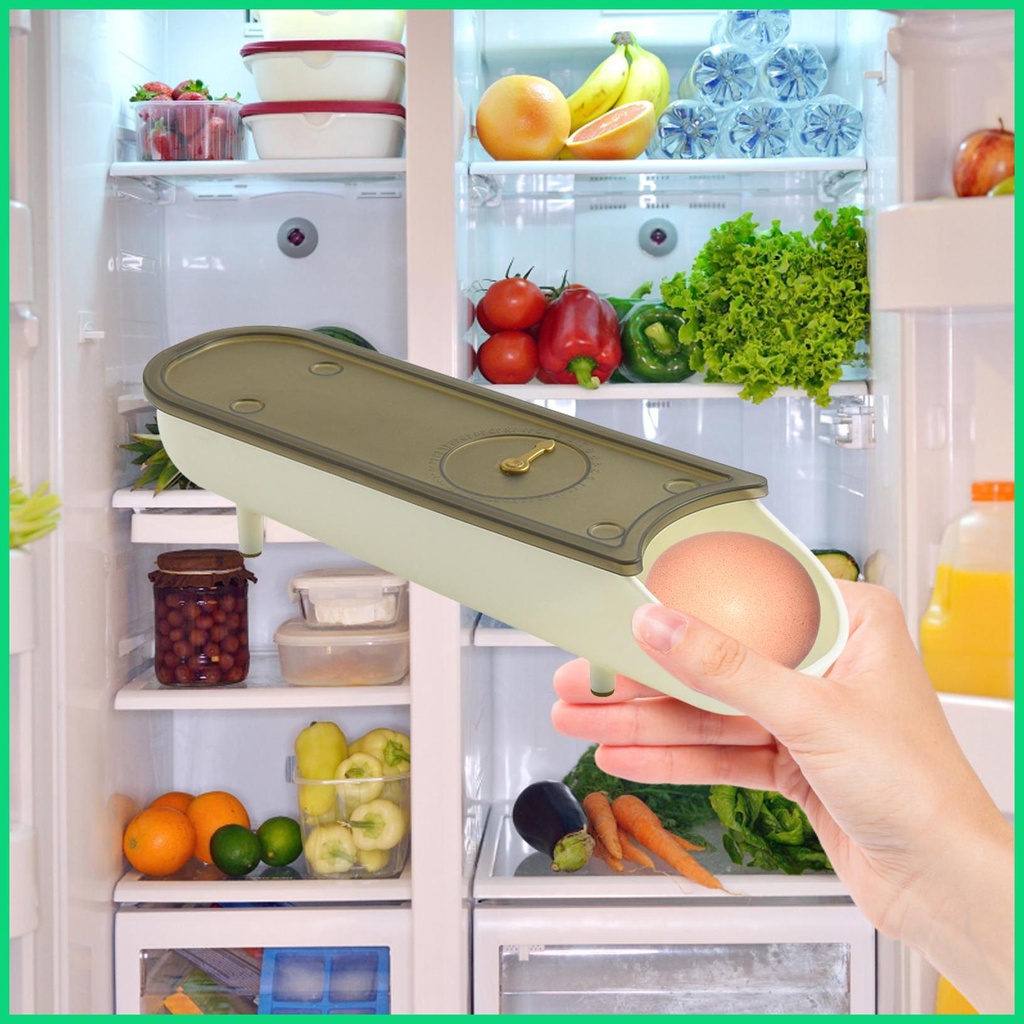 Hộp Đựng Trứng Cuộn Tự Động Thông Minh Cho Tủ Lạnh Jiwvnjiwvn