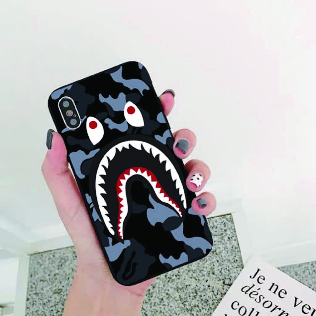 Ốp Lưng Ip ⚡ Ốp Lưng Điện Thoại Ip Bape Cá Mập Full Size - MOBILE89