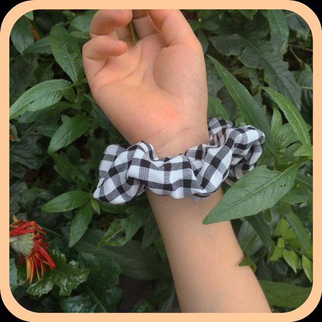 SCRUNCHIES CARO KẺ TO nhiều màu VINTAGE xinh xắn - Dây chun tóc + Vòng đeo tay siêu cute  - Quà tặng bạn gái ý nghĩa