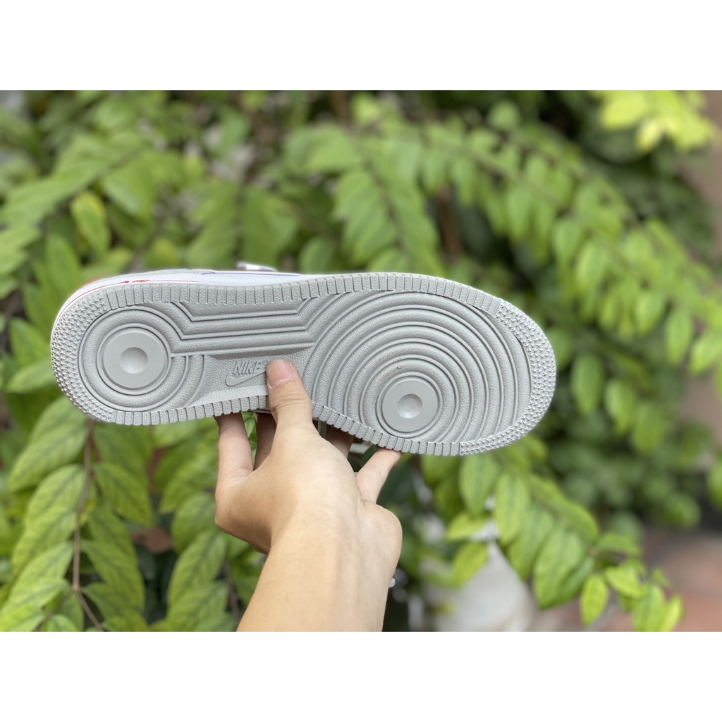 Giày AF1 Custom Xám Gót Cam Bản S.C Full Box+Phụ Kiện | BigBuy360 - bigbuy360.vn