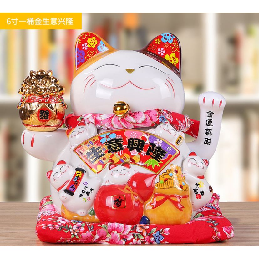 Mèo Thần Tài Đại Cát Siêu Cute 18cm