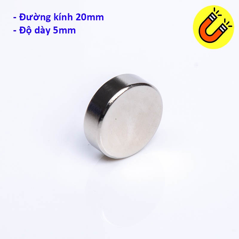 Nam châm đất hiếm 20x5mm từ tính mạnh N35